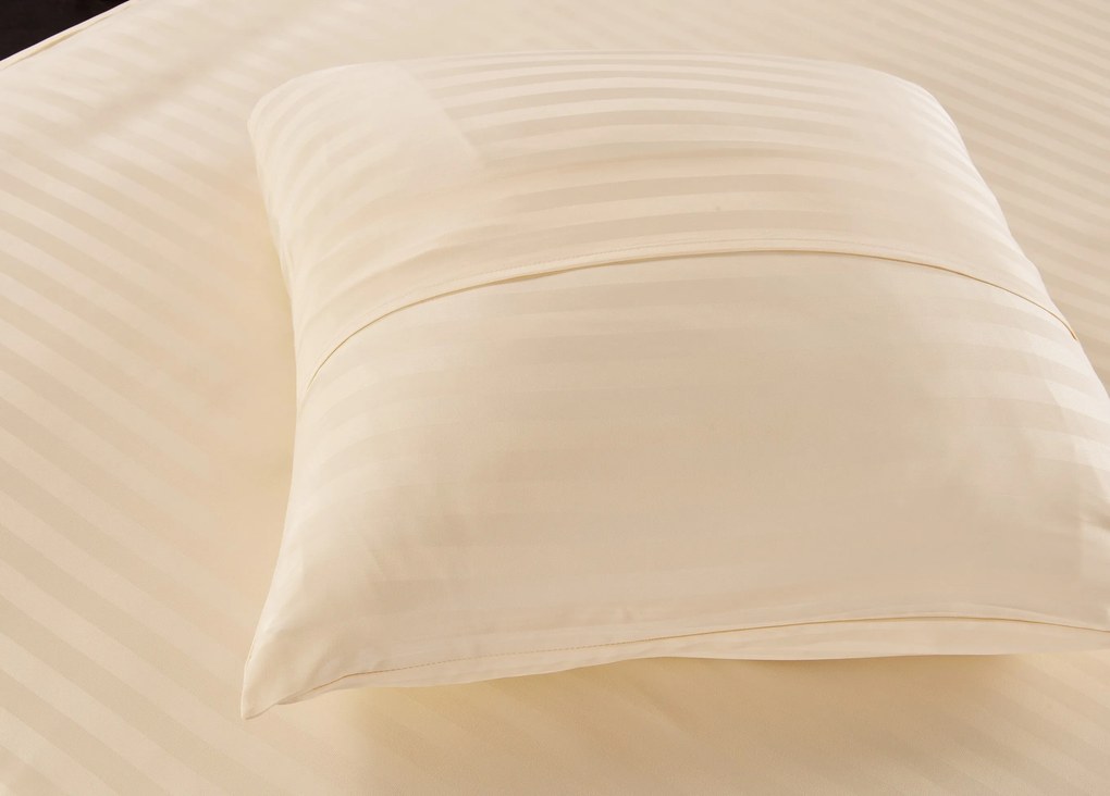 Hotelové obliečky z mikrovlákna JASMINE šampanské - prúžok 2 cm Rozmer obliečok: 70 x 90 cm | 140 x 200 cm