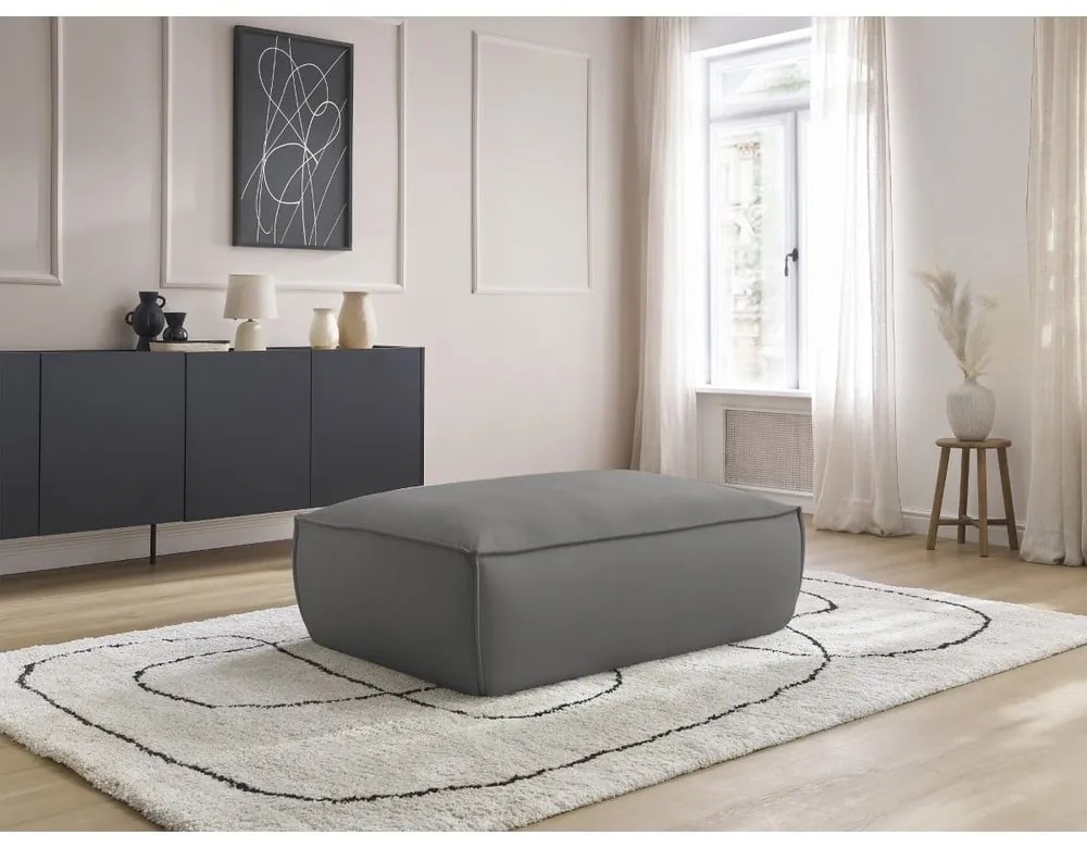 Sivá podnožka z imitácie kože Boheme – Bobochic Paris