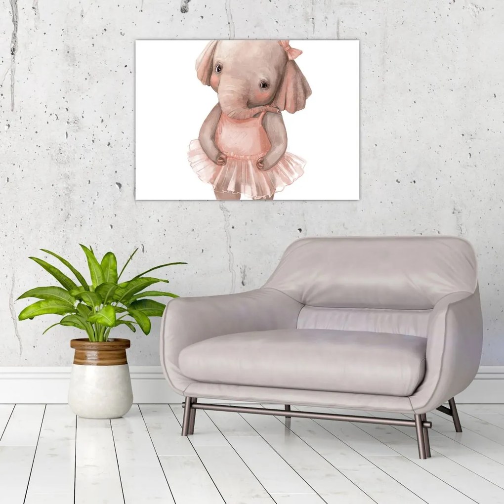 Sklenený obraz - Akvarelové zvieratko N⁰5 (70x50 cm)