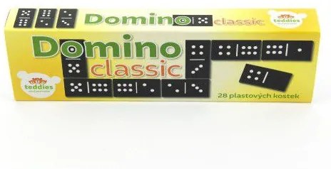 Domino Classic 28ks společenská hra plast v krabičce 21x6x3cm