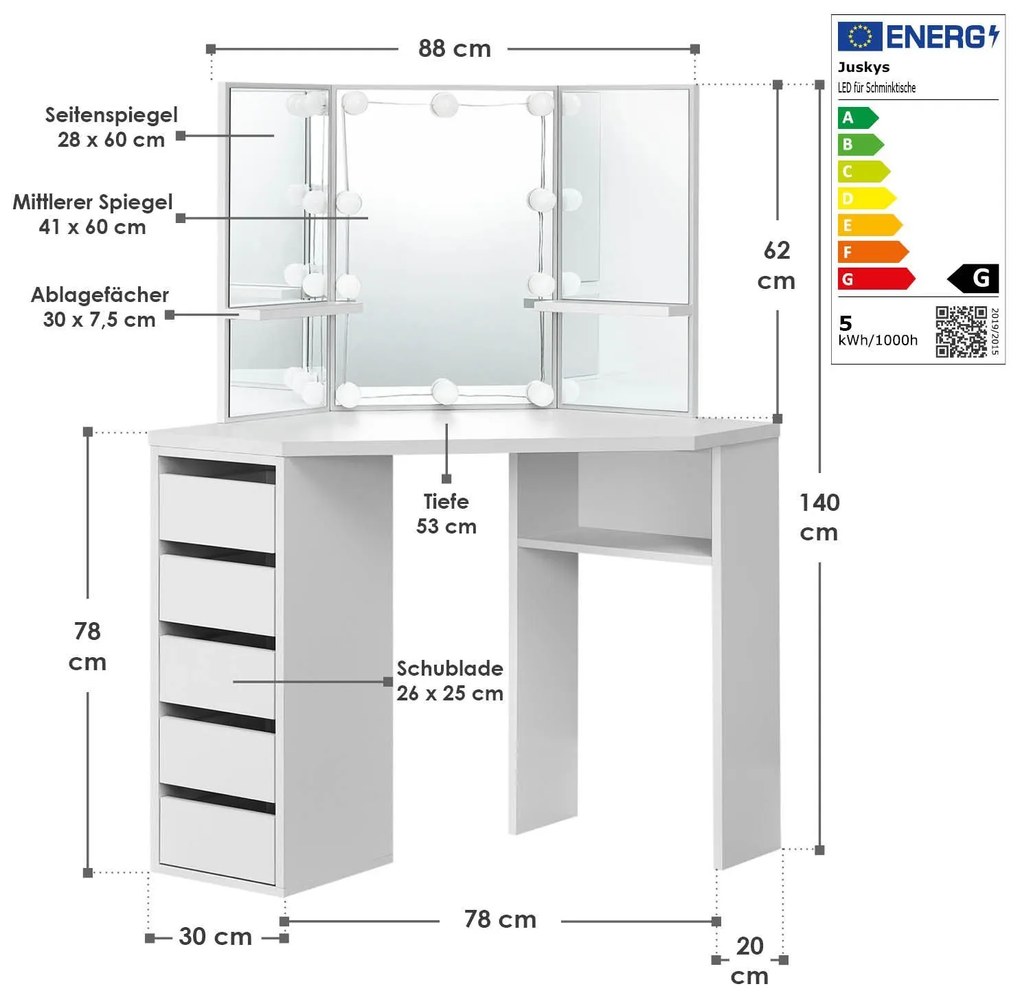 Toaletný stolík Olympe Gouges