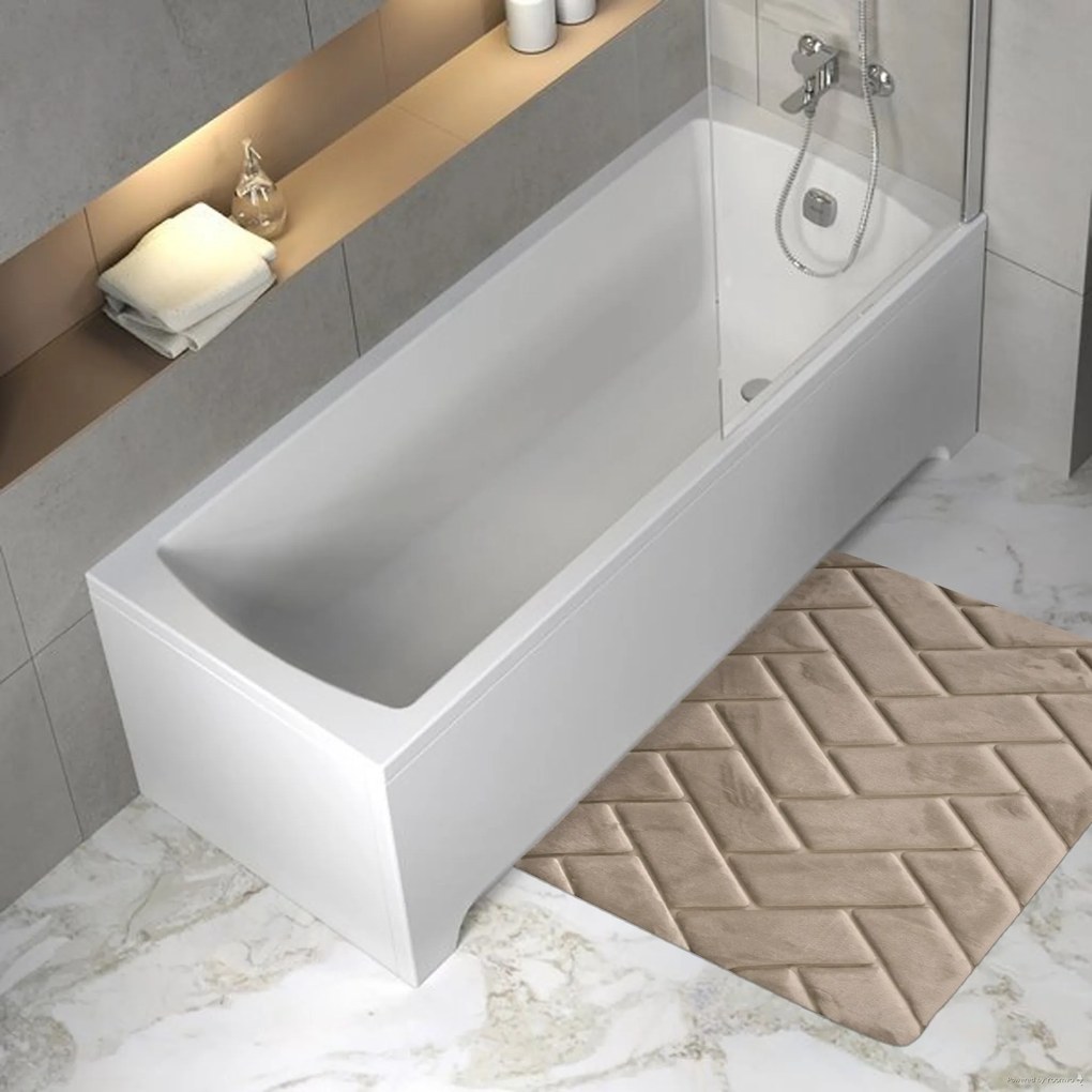 BO-MA koberce Protišmyková kúpeľňová predložka 3D 7288 beige - 50x40 cm