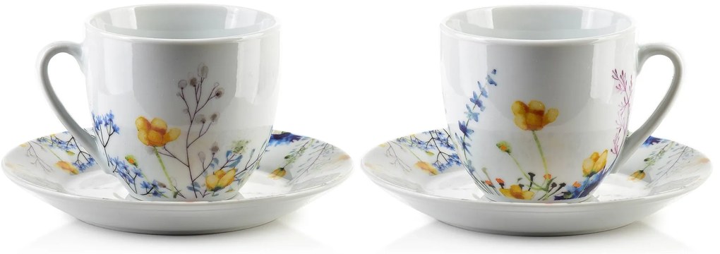 Porcelánová šálka s podšálkou Joy Composition 250 ml sada 6ks