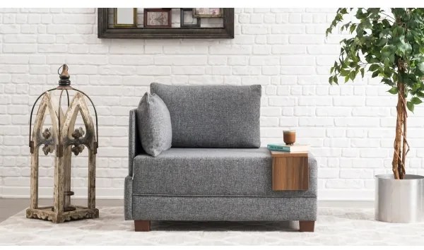 Ľavé rohové kreslo TULA, šedé