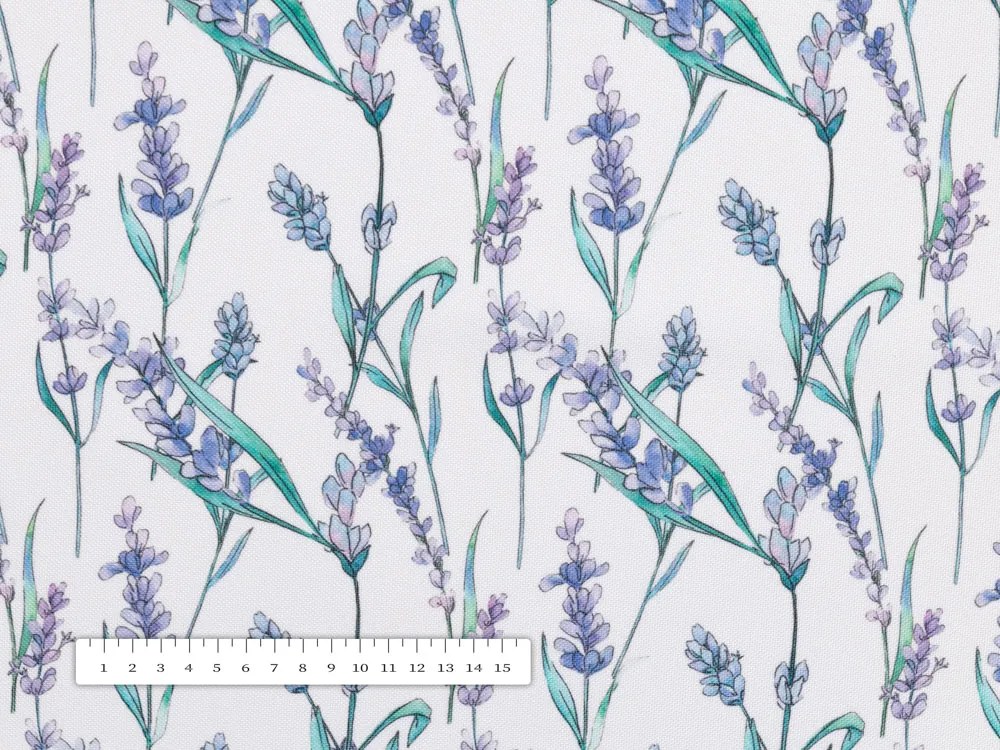 Biante Teflónový oválny obrus TF-088 Levandule na bielom 140x220 cm