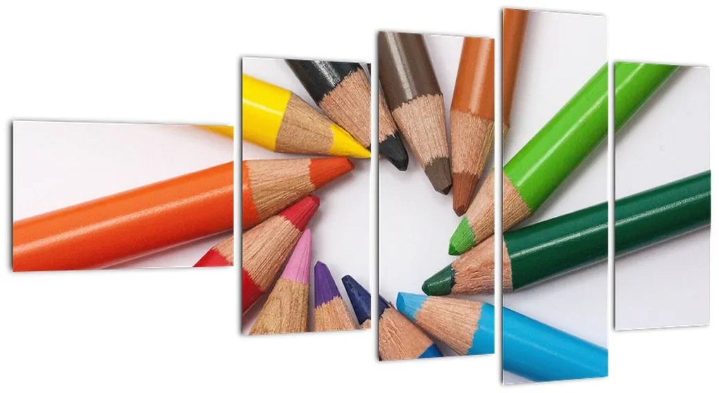 Obraz - farebný kruh z pasteliek