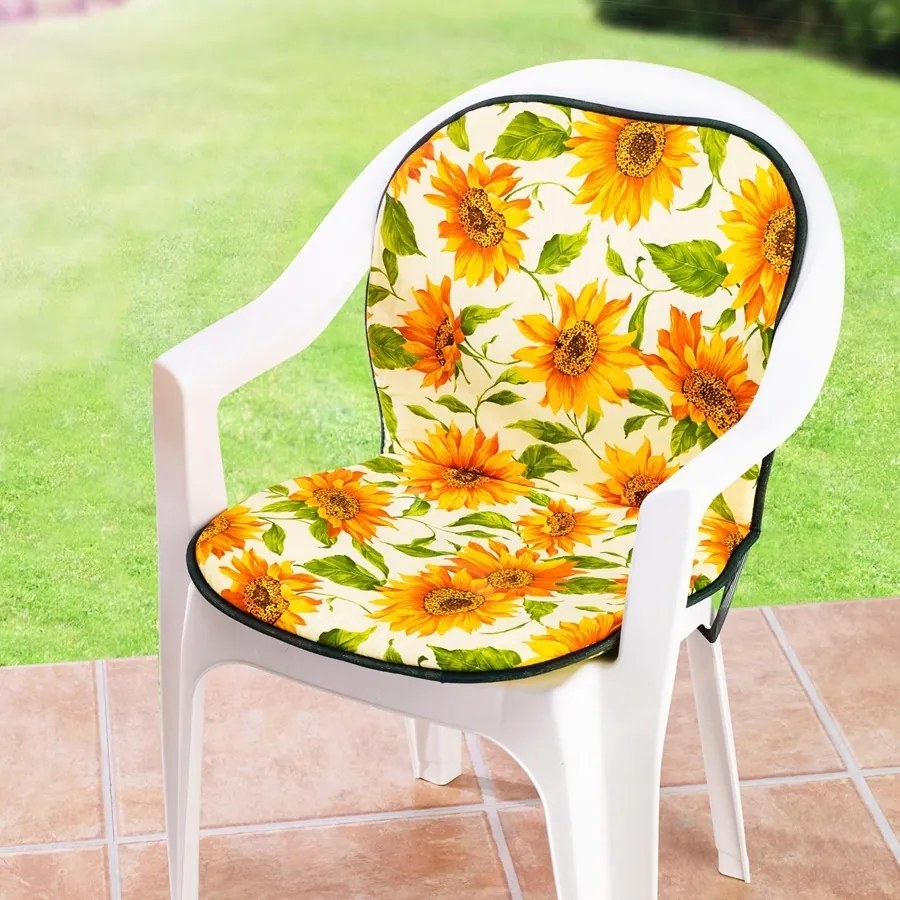 Die moderne Hausfrau Podsedák na zahradní židli Slunečnice