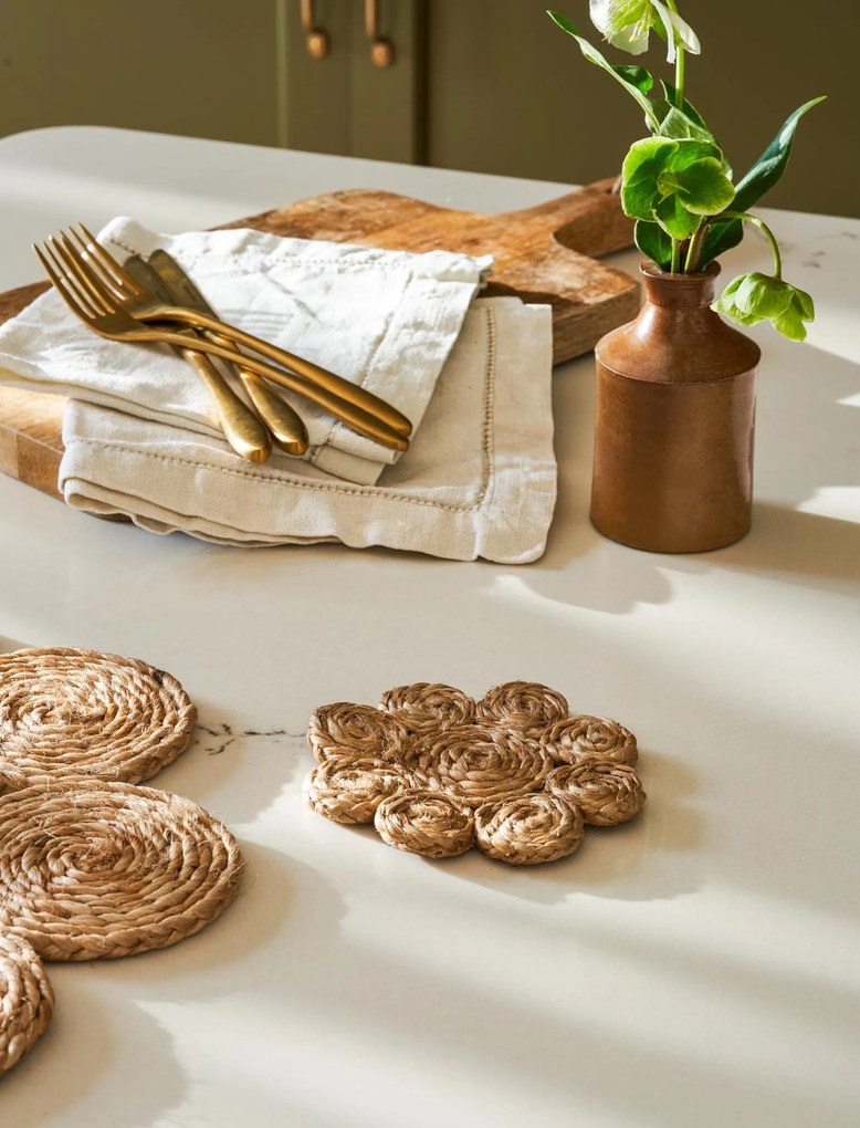 Garden Trading Jutové podtácky Enslow Natural – set 4 ks