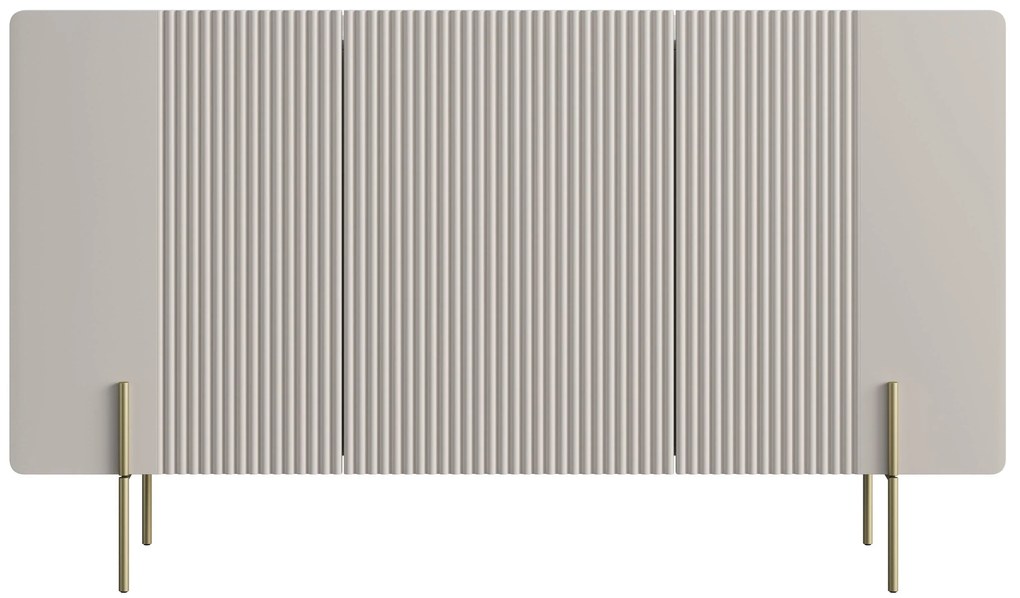 Komoda Malmi 150 cm - kašmírová / zlatá
