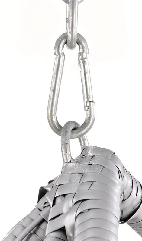 ZÁHRADNÉ ZÁVESNÉ KRESLO TRIS ŠEDÉ + ČIERNY RÁM