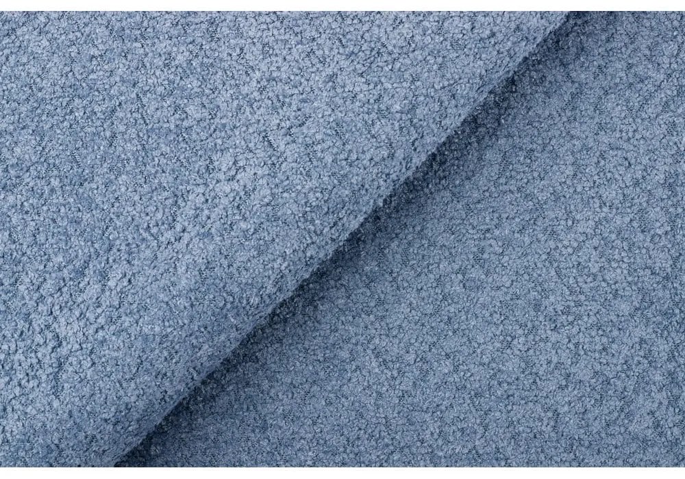 Modrá čalúnená dvojlôžková posteľ s roštom 140x200 cm Tina - Ropez