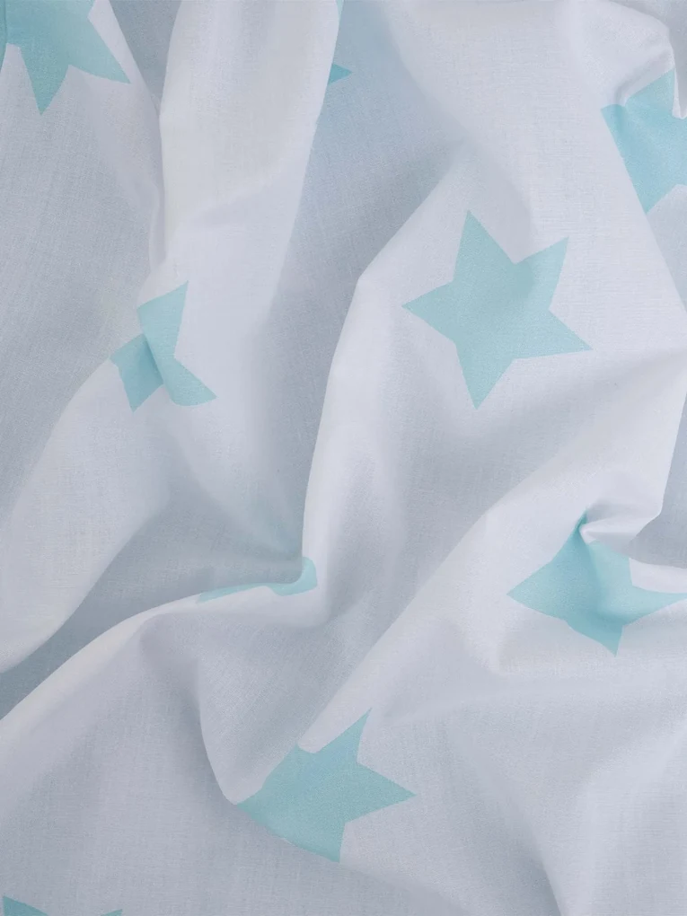 Bavlnená obliečka na vankúšik Renforcé 40 × 40 cm – Estrelas mentolové 2 ks