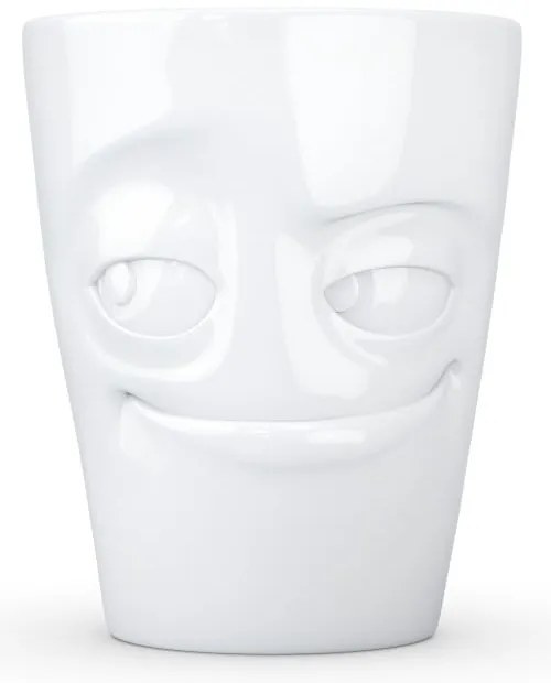 Biely šibalský porcelánový hrnček s uškom 58products