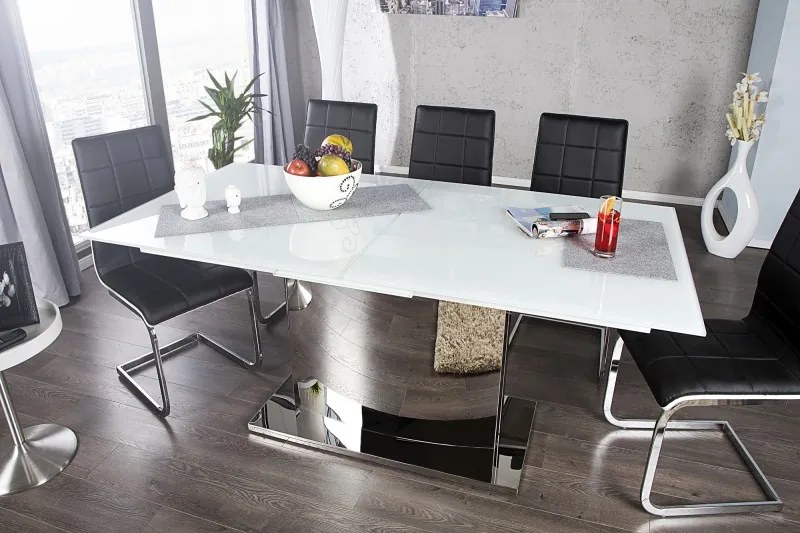 Bighome - Jedálenský rozkladací stôl CORDO 180-220 cm - biela