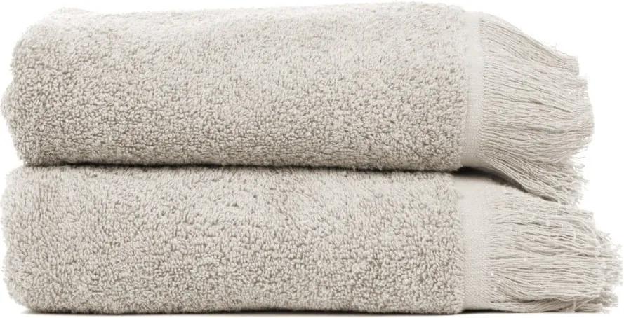 Sada 2 sivo-hnedých uterákov zo 100% bavlny Bonami, 50 × 90 cm