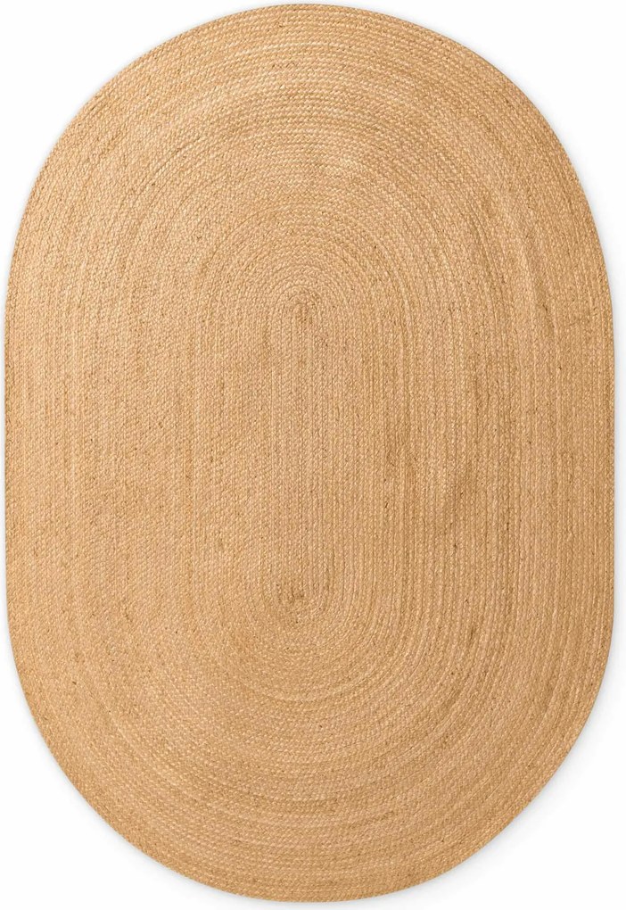 Kusový koberec Jute Braided 106005 Gold ovál, 160x230 ovál, béžová, chodba / predsieň, Hanse Home