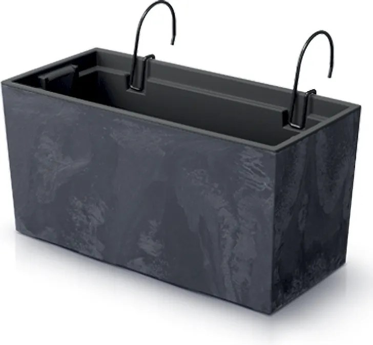 Plastový balkónový kvetináč DUC400EW 39,5 cm - antracit