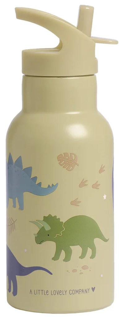 A Little Lovely Company - antikorová fľaša na pitie, 350 ml - dinosaury