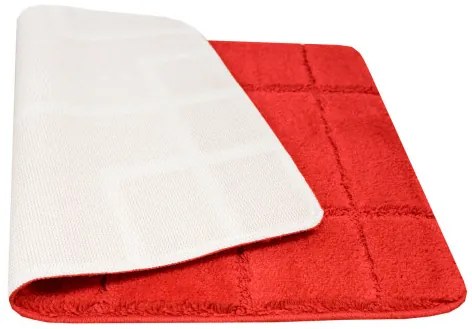Kúpeľňový koberček Inez Red červený / geometria