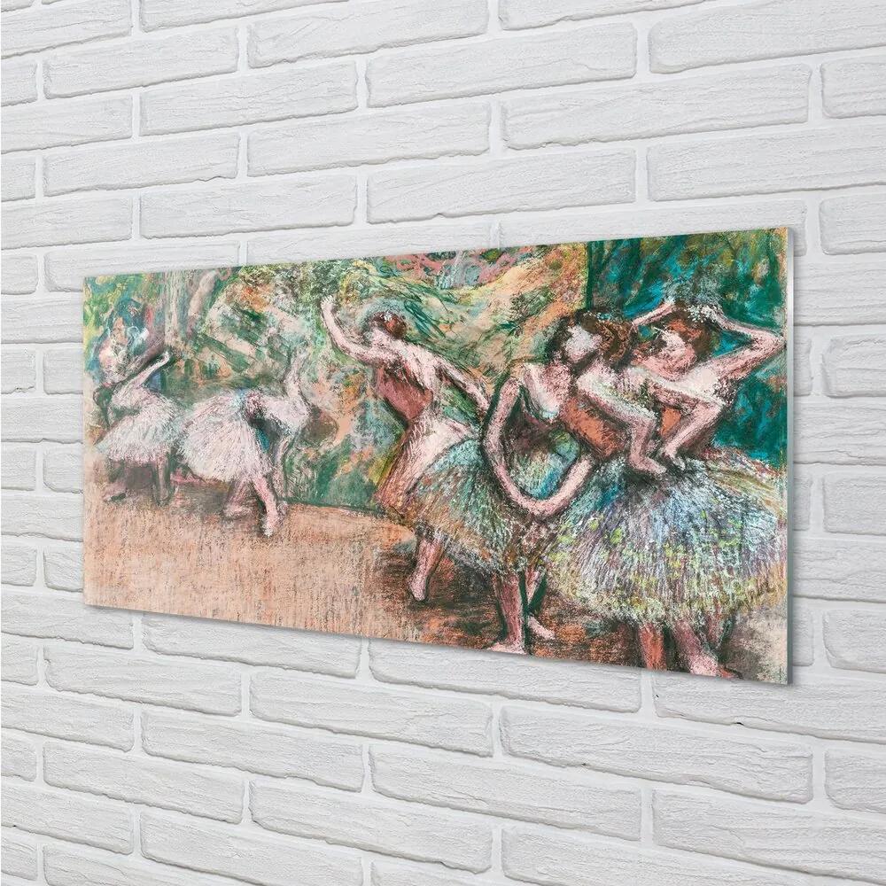 Obraz na skle Skica ženy tancujú lesa 120x60 cm