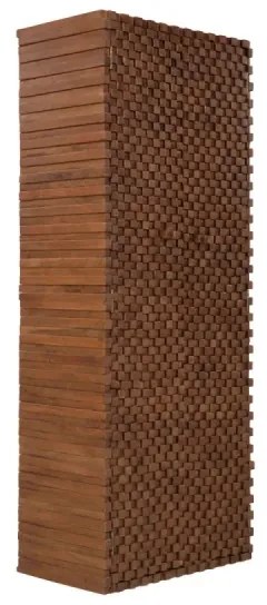 furniture-nabytek.cz - Masívna šatní skriňa Abadi z akáciového a mangového dreva, lakovaná, hnedá – 75×44×190 cm