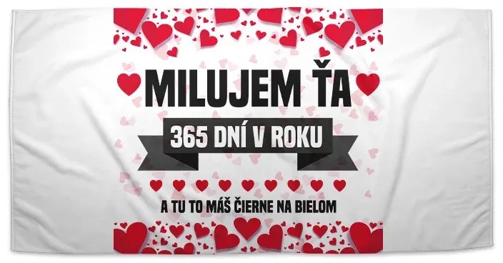 Sablio Uterák Milujem ťa 365 dní v roku - 30x50 cm