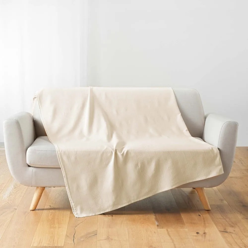 Krémový pléd 180x220 cm Lucile – douceur d'intérieur