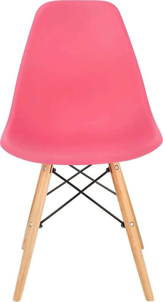 Dekorstudio Dizajnová jedálenská stolička v škandinávskom štýle - ružová