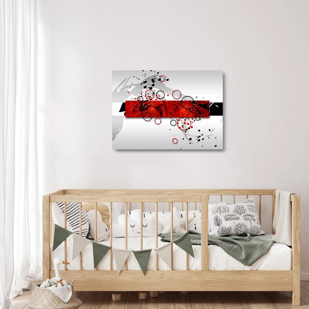 Sklenený obraz abstrakcie (70x50 cm)