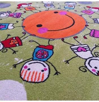 Farebný koberec s motívom Slnka a detí