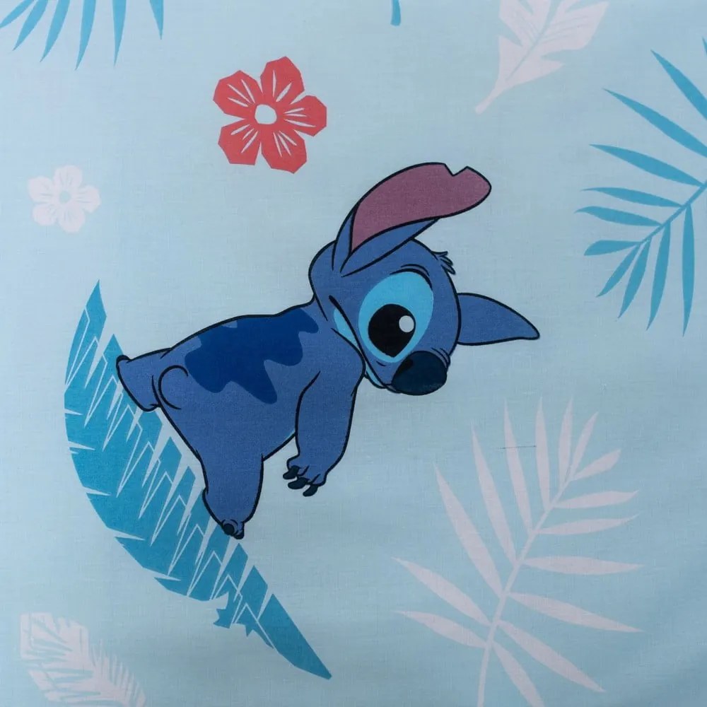 Modré bavlnené detské obliečky na jednolôžko 140x200 cm Lilo and Stitch "Blue" – Jerry Fabrics