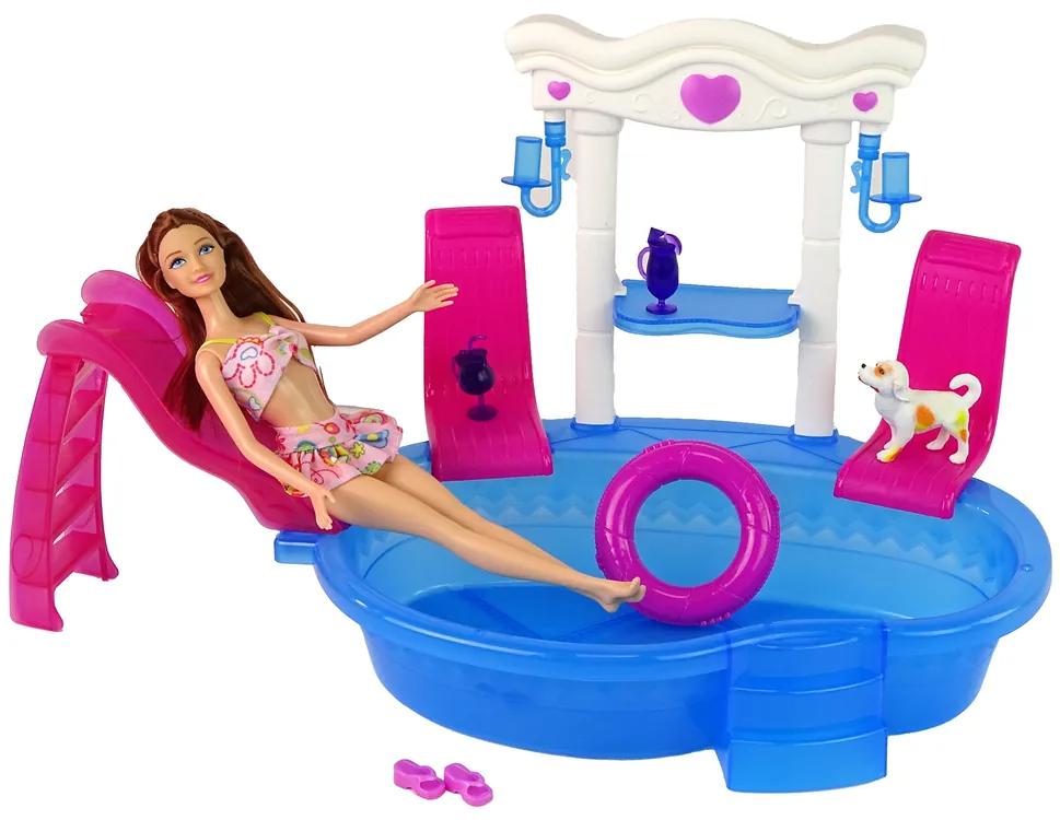 Lean Toys Bábika s bazénom