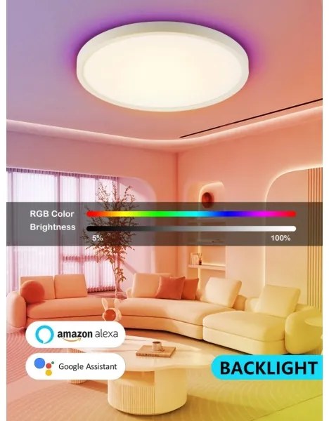 Immax NEO 07169-W60 - LED RGB Stmievateľné svietidlo TUDO 65W/230V Wi-Fi Tuya + DO