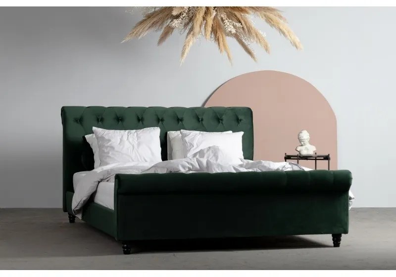 Hector Čalúnená posteľ Sugar 160x200 zelená