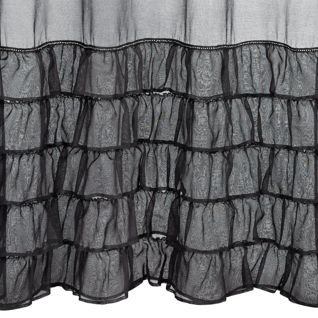 ZÁCLONA NA PÁSKE CARLI 140X270 CM ČIERNA