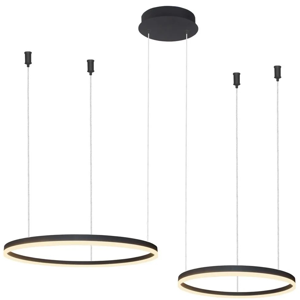 Azzardo AZ4978 - LED Stmievateľný luster na lanku HALO LED/90W/230V čierna + DO