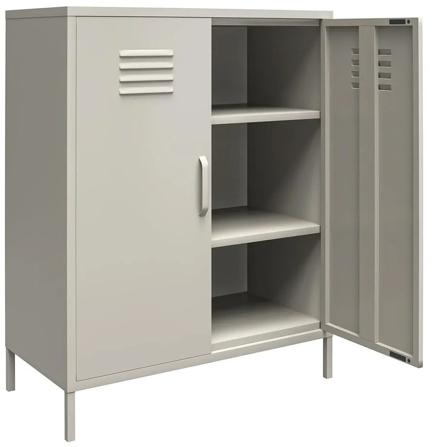 Svetlosivá kovová skrinka 79x100 cm Bradford – Støraa