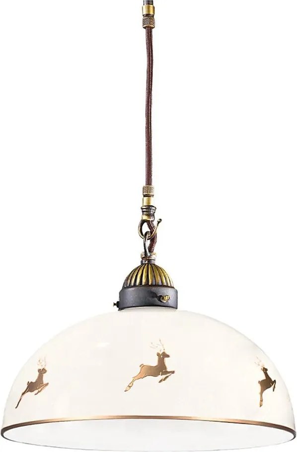 Kolarz 731.30.151 - Luster na lankách NONNA 1xE27/75W/230V, priemer 30 cm, s jelením motívom, ružové zlato