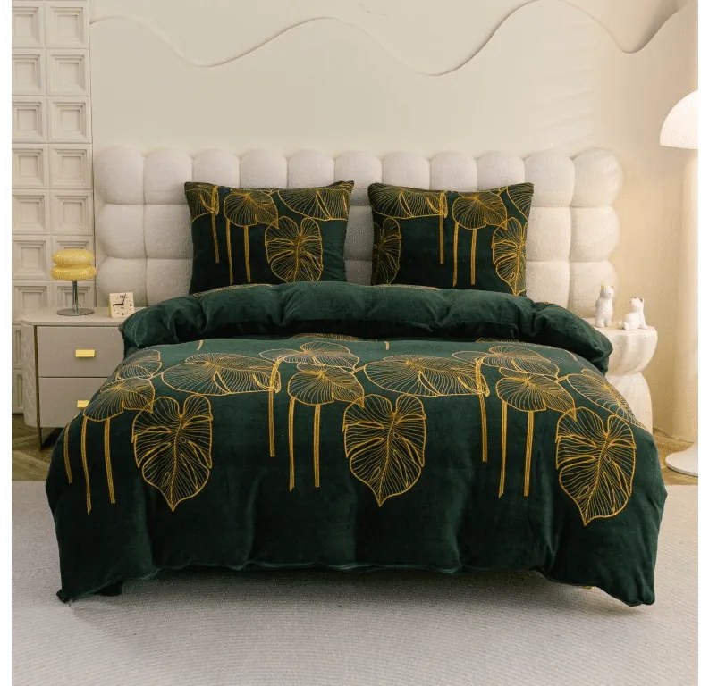 Obliečky mikroplyš VENECIA zelené Rozmer obliečok: 70 x 90 cm | 140 x 200 cm