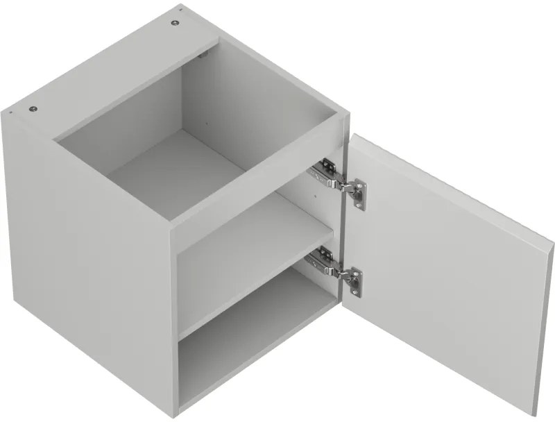 Mexen Rivel, kúpeľňová skrinka 45 cm, 1 dvierka, s drážkami, sivá matná, 91A21-04547-1-BF62