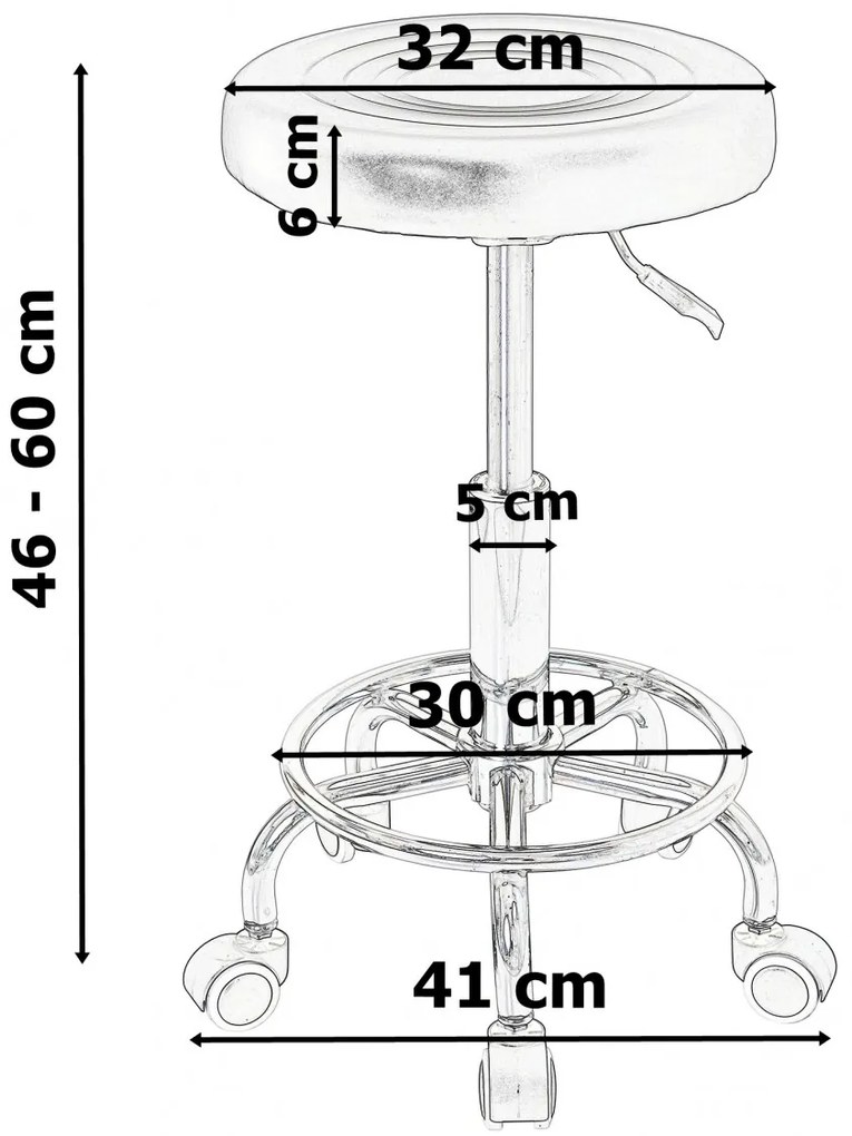 Kozmetická stolička Monza čierna