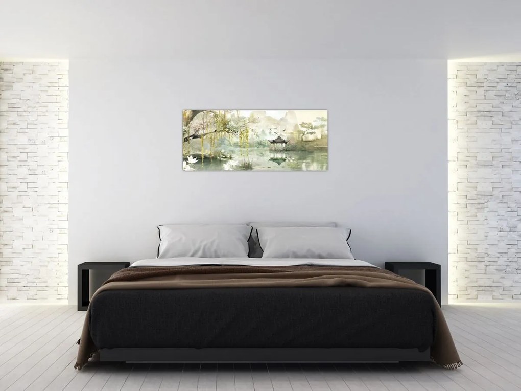 Obraz - Čínske jazero (120x50 cm)