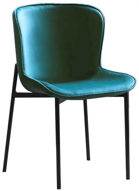 Kondela Jedálenská stolička, smaragdová Velvet látka, ADENA