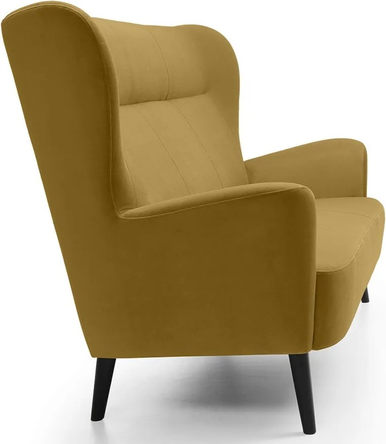 Dvojmiestna pohovka Next, žltá látka