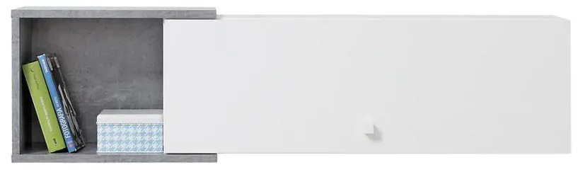 Polička Sigma Si13  Biely Lux/betón