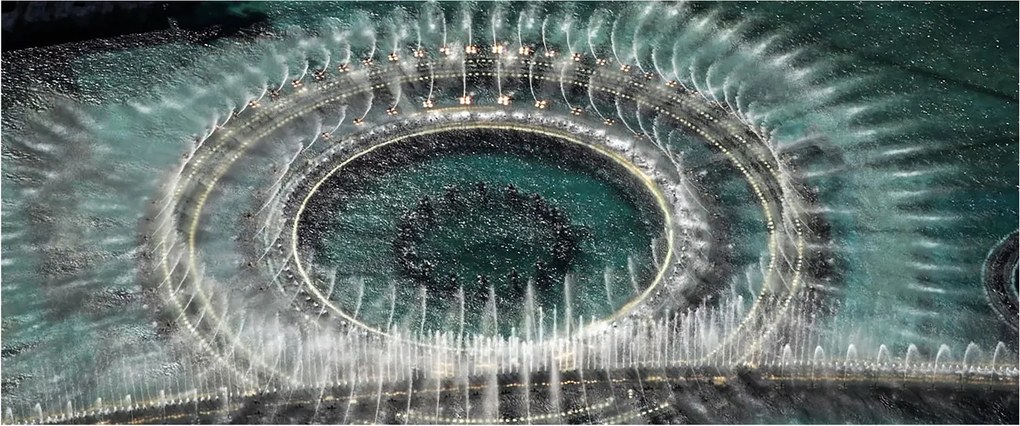 Obraz fontány (120x50 cm)