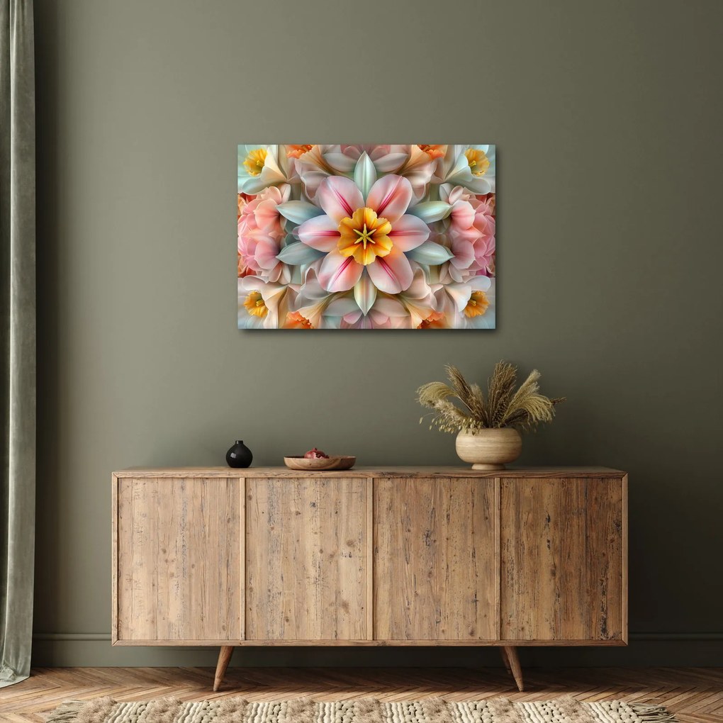 Obraz - Kaleidoskopický kvet (70x50 cm)
