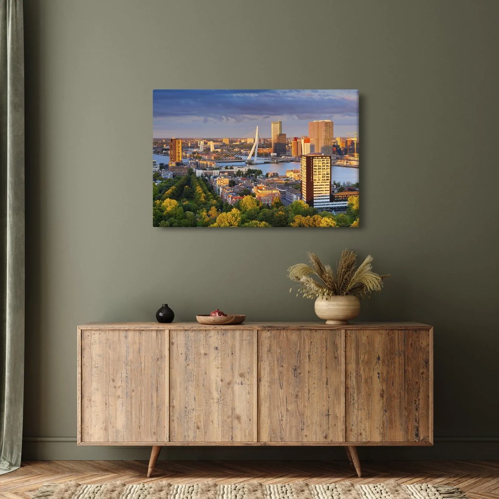 Obraz - Panorama Rotterdamu, Holandsko (90x60 cm)