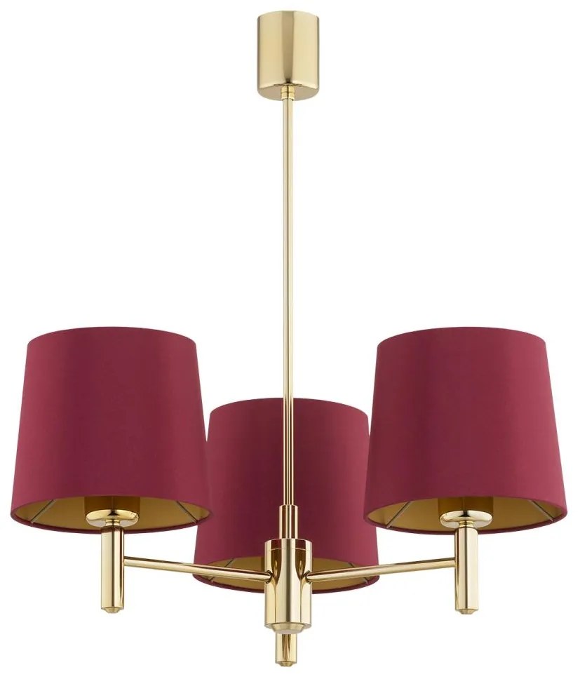 Argon 6266 - Luster na tyči PONTE PLUS 3xE27/15W/230V červená