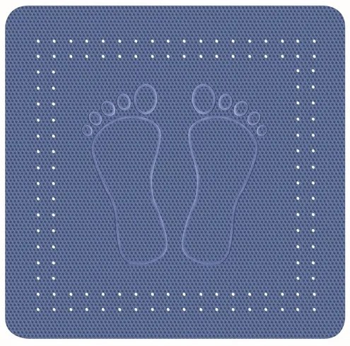 Protiskluzová podložka do vany Kleine Wolke Foot modrá 55x55 cm 4388720002